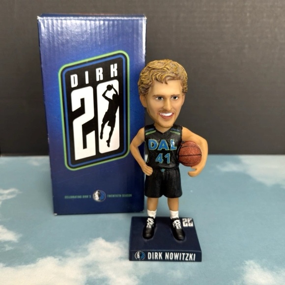Dirk Nowitzki SGA Bobblehead Doll Dallas Mavericks 20 Seasons #10 of 10 Rare - Picture 1 of 10